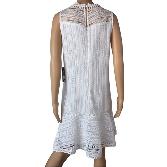 Doe & Rae Crochet Knit Peplum Hem Dress NWT - Picture 4 of 11